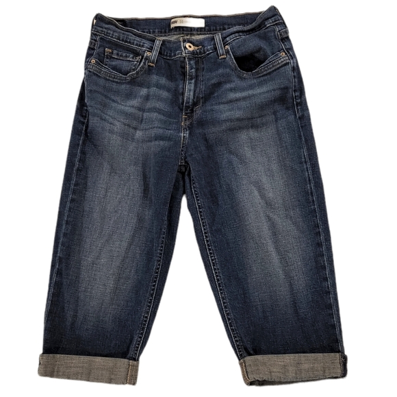 Levi's Denim - Levi's High Rise Medium Wash Cuffed Capri Jeans Women's Size 10
